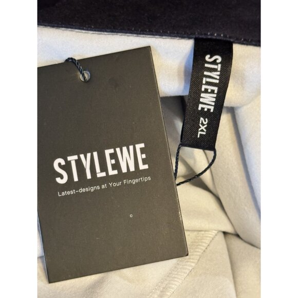 NWT Stylewe Womens Long Colorful Striped Sleeve Dress Bold Collar & Button Detai - Picture 10 of 10